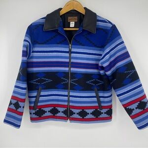 Vintage Pendleton Aztec Native American Wool Western blue Women's large